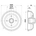 Hella | Bremstrommel | 8DT 355 301-161