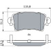 BOSCH | Bremsbelagsatz, Scheibenbremse | 0 986 494 043 BOSCH | Bremsbelagsatz, Scheibenbremse | 0 986 494 043