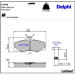 Delphi Bremsbelagsatz, Scheibenbremse LP548