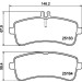 Hella | Bremsbelagsatz, Scheibenbremse | 8DB 355 021-521