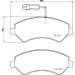Hella | Bremsbelagsatz, Scheibenbremse | 8DB 355 023-011