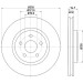 Hella | Bremsscheibe | 8DD 355 122-411 Hella | Bremsscheibe | 8DD 355 122-411
