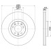 Hella | Bremsscheibe | 8DD 355 125-331