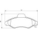 BOSCH Bremsbelagsatz, Scheibenbremse 0 986 424 644