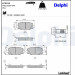Delphi | Bremsbelagsatz, Scheibenbremse | LP3194
