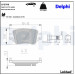 Delphi | Bremsbelagsatz, Scheibenbremse | LP2709