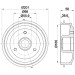 Hella | Bremstrommel | 8DT 355 300-051