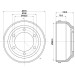 Hella | Bremstrommel | 8DT 355 300-211