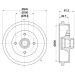 Hella Bremstrommel 8DT 355 301-701 Hella Bremstrommel 8DT 355 301-701