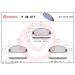 Brembo Bremsbelagsatz, Scheibenbremse PRIME LINE P 28 077