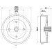 Bremstrommel 8DT 355 301-671 Bremstrommel 8DT 355 301-671