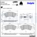 Delphi Bremsbelagsatz, Scheibenbremse LP2484 Delphi Bremsbelagsatz, Scheibenbremse LP2484