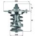 Mahle Thermostat, Kühlmittel BEHR TX 83 76D