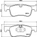 Hella Bremsbelagsatz, Scheibenbremse 8DB 355 020-201 Hella Bremsbelagsatz, Scheibenbremse 8DB 355 020-201