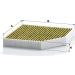 MANN-FILTER FP 2641 Innenraumfilter FreciousPlus Aktivkohlefilter mit Polyphenol, antibakteriell, Feinstaubfilter (PM 2.5)