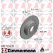 ZIMMERMANN BREMSSCHEIBEN Ø253 + BREMSBELÄGE HINTEN FÜR VW GOLF 5 6 AUDI A3