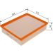 BOSCH F 026 400 555 Luftfilter