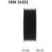SKF Umlenk-/Führungsrolle, Keilrippenriemen VKM 34501