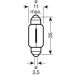 Osram Glühlampe, Kennzeichenleuchte Ultra Life C5W 12V 5W 36mm Faltschachtel 6418ULT
