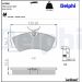 Delphi Bremsbelagsatz, Scheibenbremse LP668 Delphi Bremsbelagsatz, Scheibenbremse LP668