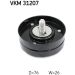 SKF Umlenk-/Führungsrolle, Keilrippenriemen VKM 31207