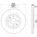 Hella Bremsscheibe PRO 8DD 355 105-051 Hella Bremsscheibe PRO 8DD 355 105-051