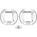 Hella Bremsbackensatz Shoe Kit Pro 8DB 355 004-721