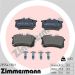 ZIMMERMANN BREMSSCHEIBEN Ø253 + BREMSBELÄGE HINTEN FÜR VW GOLF 5 6 AUDI A3