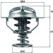 Mahle Thermostat, Kühlmittel BEHR TX 114 82D