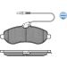Meyle Bremsbelagsatz, Scheibenbremse MEYLE-ORIGINAL: True to OE 025 245 9518/W