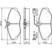 BOSCH Bremsbelagsatz, Scheibenbremse 0 986 424 556