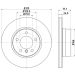 Hella Bremsscheibe Pro High Carbon 8DD 355 128-101