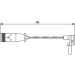 BOSCH Warnkontakt, Bremsbelagverschleiß 1 987 473 070 BOSCH Warnkontakt, Bremsbelagverschleiß 1 987 473 070