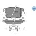 Meyle Bremsbelagsatz, Scheibenbremse MEYLE-ORIGINAL: True to OE 025 240 0016