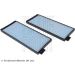 Blue Print Filtersatz, Innenraumluft ADG02577