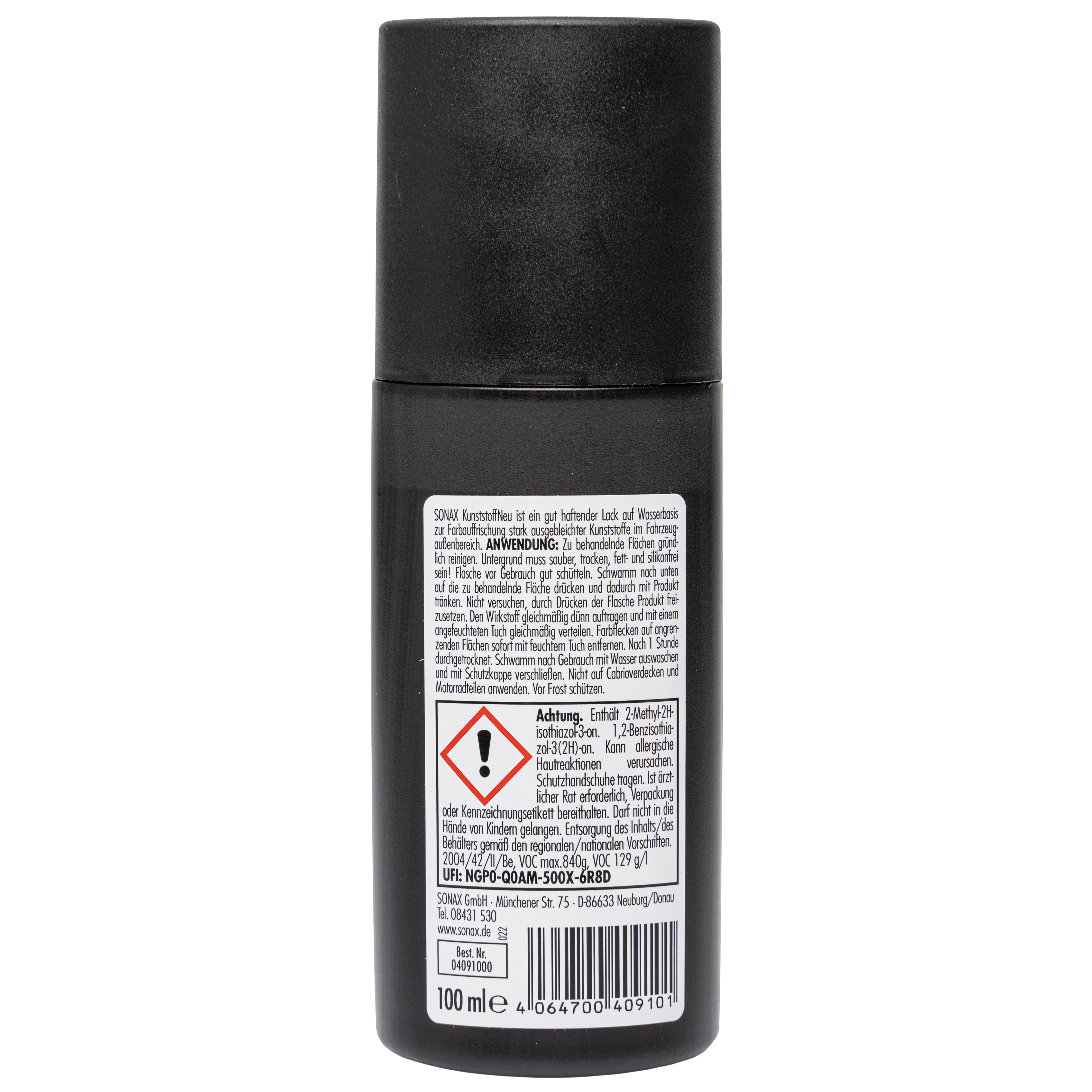 SONAX Kunststoffpflegemittel Kunststoff Neu Schwarz Kunststoff Neu schwarz 04091000