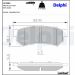Delphi Bremsbelagsatz, Scheibenbremse LP2502 Delphi Bremsbelagsatz, Scheibenbremse LP2502