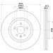 Hella Bremsscheibe Pro High Carbon 8DD 355 128-501
