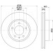 Hella | Bremsscheibe | 8DD 355 128-041 Hella | Bremsscheibe | 8DD 355 128-041