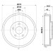 Hella | Bremstrommel | 8DT 355 300-911