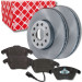FEBI 22902 Bremsscheibe 288mm + 16502 Bremsbeläge inkl. Verschleißwarnkontakt Vorderachse