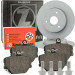 ZIMMERMANN BREMSSCHEIBEN Ø253 + BREMSBELÄGE HINTEN FÜR VW GOLF 5 6 AUDI A3