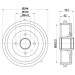 Hella | Bremstrommel | 8DT 355 302-951 Hella | Bremstrommel | 8DT 355 302-951