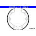 ATE | Bremsbackensatz, Feststellbremse | 03.0137-3019.2 ATE | Bremsbackensatz, Feststellbremse | 03.0137-3019.2