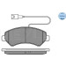 025 244 6619/W1 Bremsbelagsatz, Scheibenbremse MEYLE-ORIGINAL: True to OE.