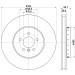 Hella | Bremsscheibe | 8DD 355 120-691
