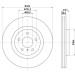 Hella | Bremsscheibe | 8DD 355 120-271 Hella | Bremsscheibe | 8DD 355 120-271