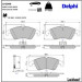 Delphi Bremsbelagsatz, Scheibenbremse LP2099