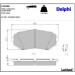 Delphi Bremsbelagsatz, Scheibenbremse LP2098