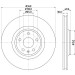 Hella | Bremsscheibe | 8DD 355 129-701